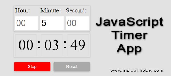 Javascript Projects For Beginners With Source Code Online Timer App