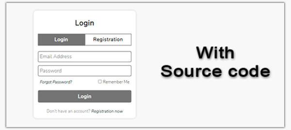 html css login form