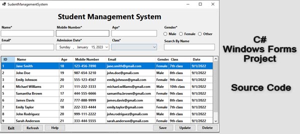 student management system in c sharp windows form